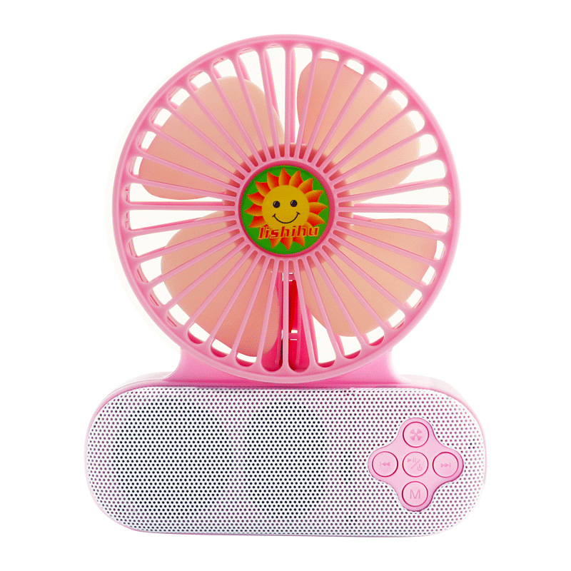 Mini ventilateur rechargeable, mini-ventilateur multifonctionnel, haut-parleur Bluetooth avec ventilateur