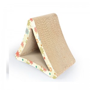 Carton rayé ondulé recyclable résistant aux égratignures, carton à gratter pour lit de chat