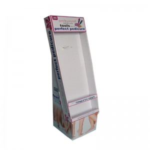 Double étagère d'affichage latérale matérielle en papier adaptée aux besoins du client pour le film de téléphone portable