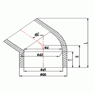 COUDE UPVC 45 °