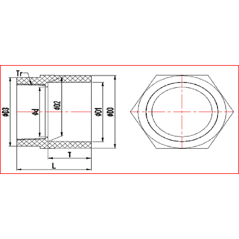 UPVC ADAPTATEUR FEMELLE