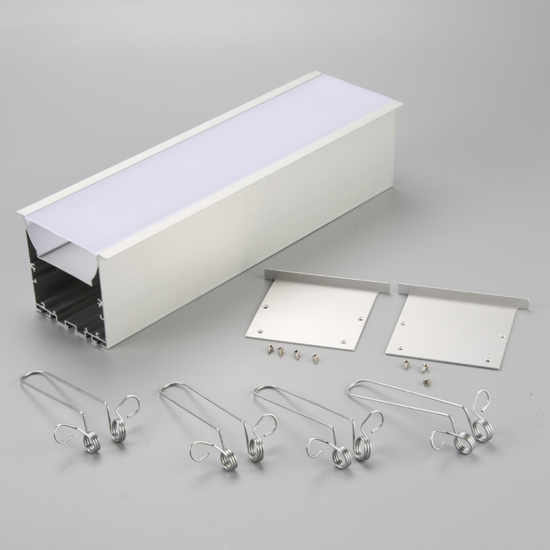 Profilé large en aluminium anodisé clair pour bande de LED