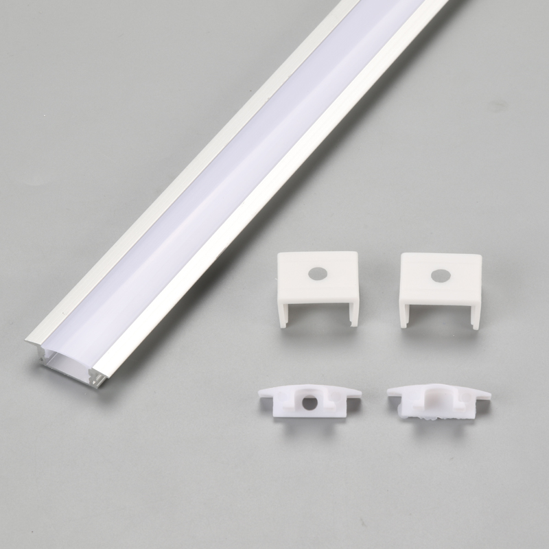 Profilé de canal linéaire en aluminium à bande encastrée de LED