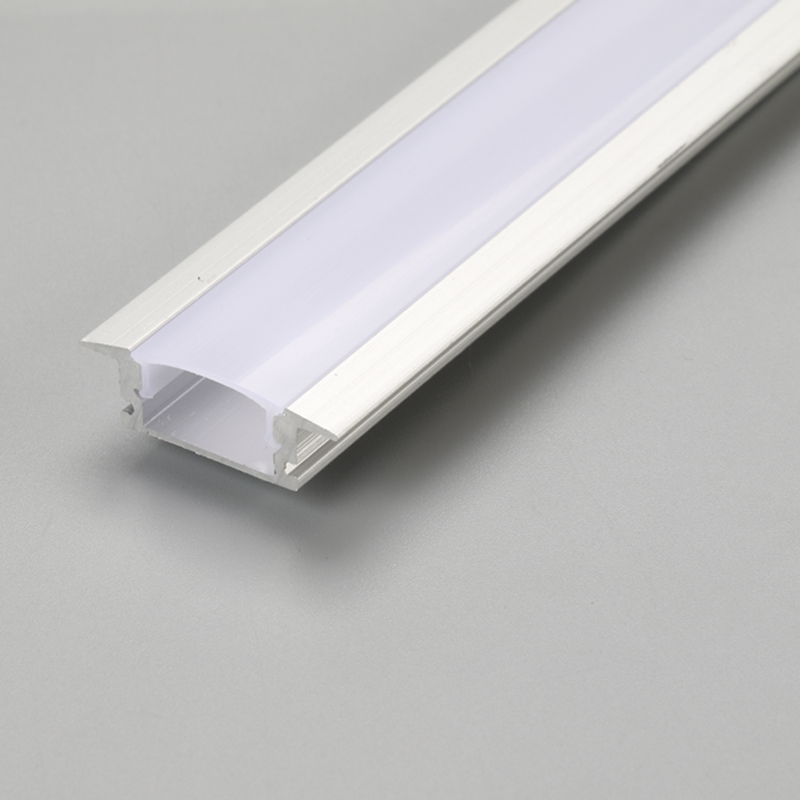 Profilé de canal linéaire en aluminium à bande encastrée de LED