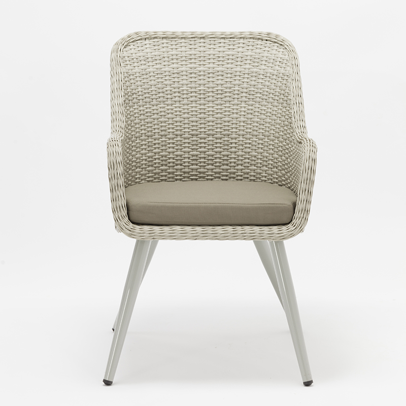 mobilier d'extérieur en rotin d'aluminium table rectangulaire avec 6 chaises