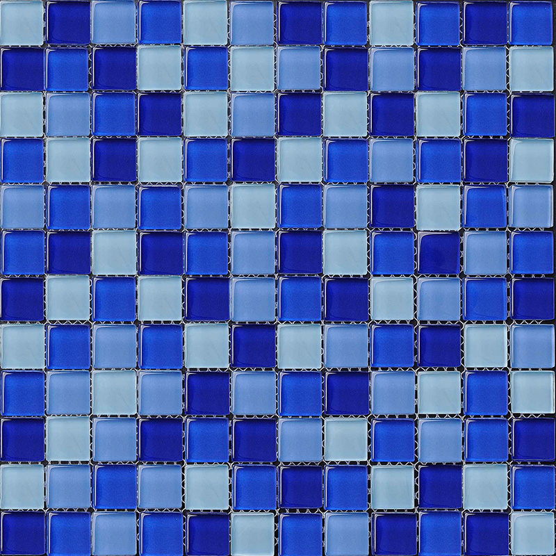 Tuile de piscine noire de couleur mélangée de mosaïque en verre de bas prix bon marché