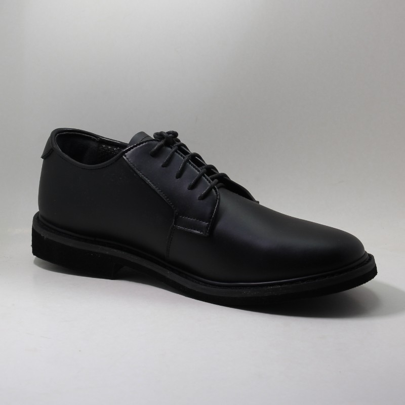 Officier militaire noir en cuir noir Oxford