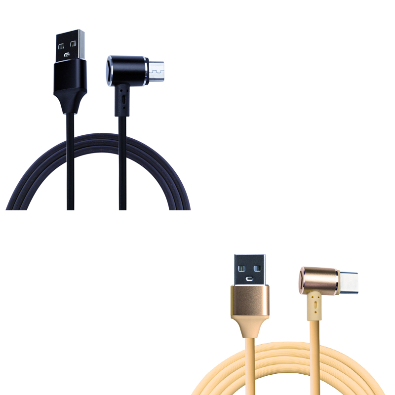 KPS-9221CB Le type de bouchon d'oreille en tissu à 90 degrés avec câble tressé USB