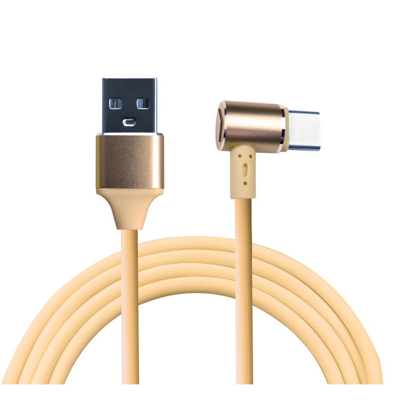 KPS-9221CB Le type de bouchon d'oreille en tissu à 90 degrés avec câble tressé USB