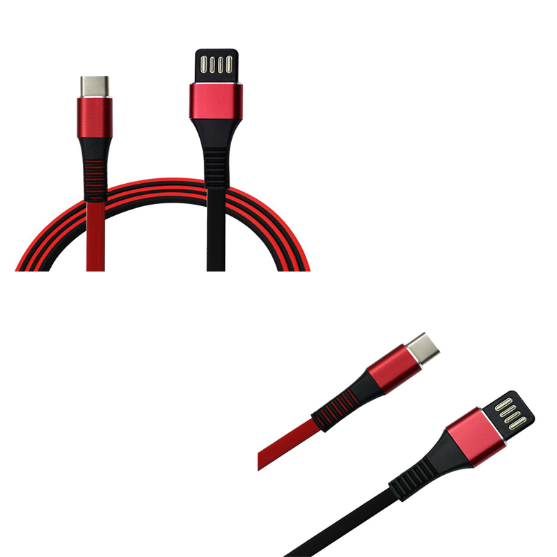 KPS-6401CB flat Double câble USB réversible couleur