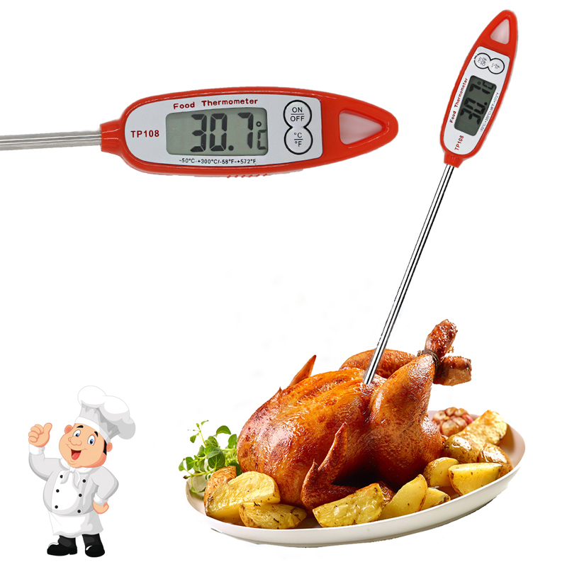 Testeur de température de cuisine de cuisine de sonde d'acier inoxydable à la maison