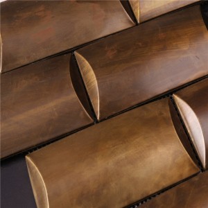 Carreaux de mosaïque vintage en cuivre pour décor de hall d'entrée HSW18126