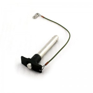 Goupille d'attelage avec lanière en acier inoxydable