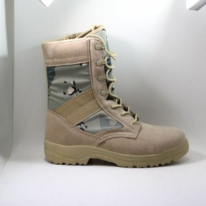 Bottes de combat Desert Army en cuir pour hommes