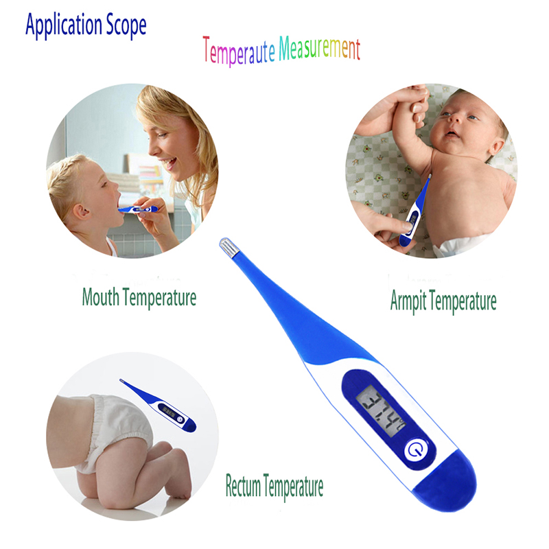 Le thermomètre flexible flexible de balayage de fièvre de bandes mesure le thermomètre numérique à lecture instantanée
