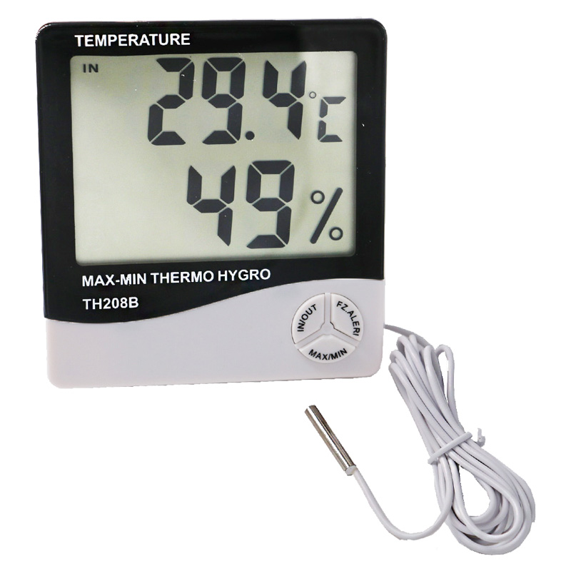 Hygromètre de thermomètre extérieur intérieur à grand écran LCD de conception écologique