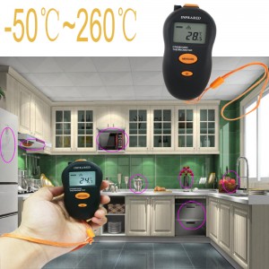 Thermomètre infrarouge sans fil Conevinetive Safe portable Thermomètre de surveillance multi-temps en temps réel