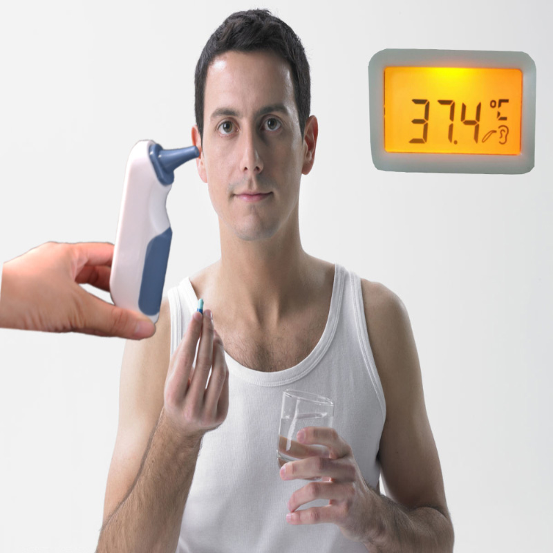 Thermomètre de mesure de la température de la fièvre infrarouge pour bébé front et oreille