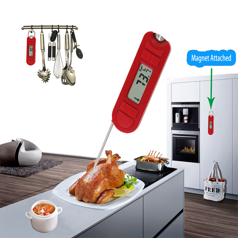 2019 Kitchen Tools Rouge Numérique Alimentaire Thermomètre à Viande Cuisson Barbecue Grill