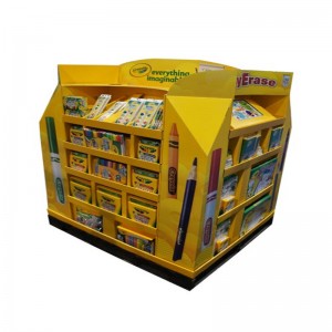 Présentoir de papier de promotion de produit de Noël avec le métal ou le plastique latéral fait sur commande 4