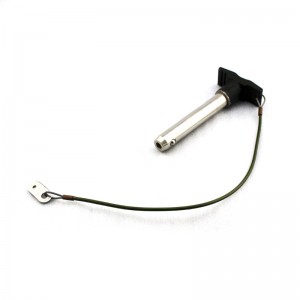 Goupille d'attelage avec lanière en acier inoxydable