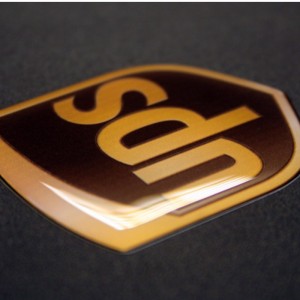 La coutume a imprimé les étiquettes en forme de dôme de résine époxyde de polyuréthane 3D auto-adhésives fortes de 3M