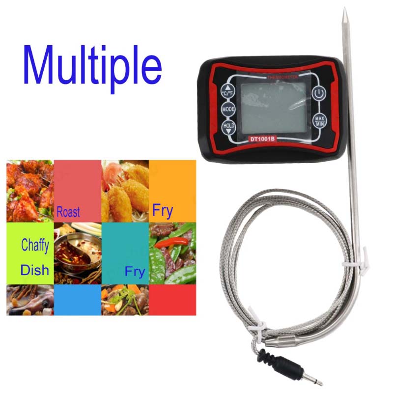 Thermomètre multifonctions pour aliments, pratique et pratique, avec un aimant et une longue sonde de thermocouple