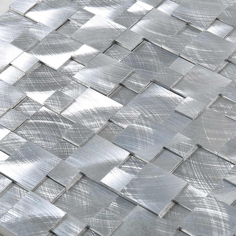 Tuile de mosaïque en métal d'alliage d'aluminium de mur de la place 3D de mur de décoration de café d'hôtel