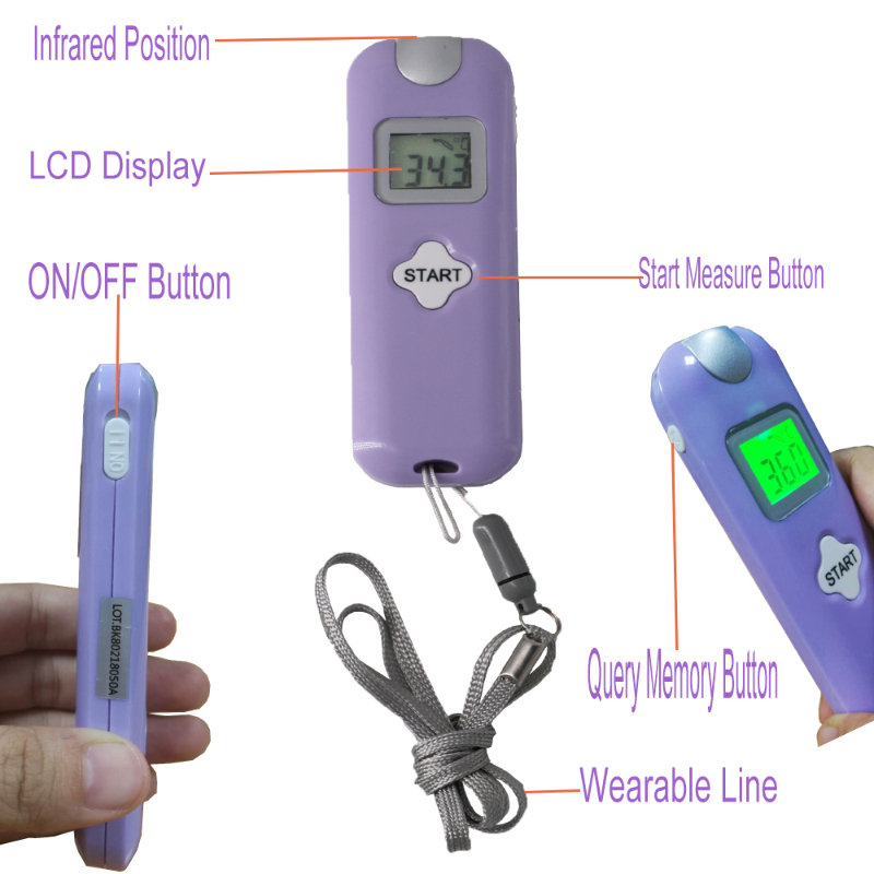 Thermomètre numérique multi-autocollants de conception spéciale pour tester la température corporelle