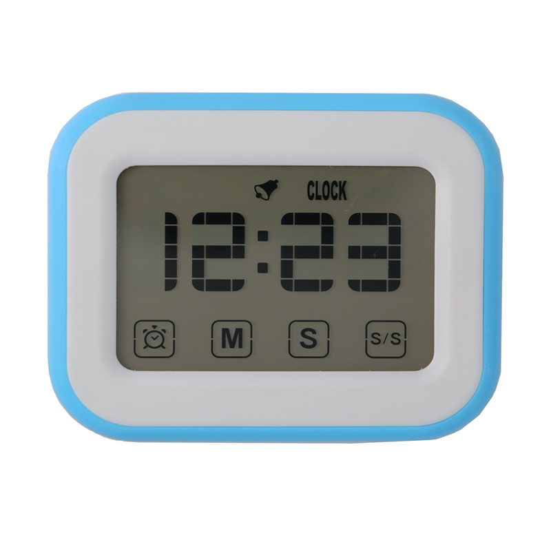 Minuterie d'horloge d'horloge de compteur d'alarme de jauge de mètre d'écran tactile 24Hours avec la tenture murale d'aimant
