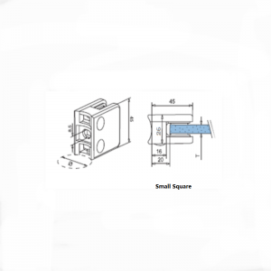 Pince à verre carrée en acier inoxydable