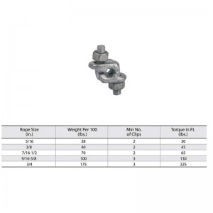 Première agrafe forgée à chaud, galvanisée à chaud