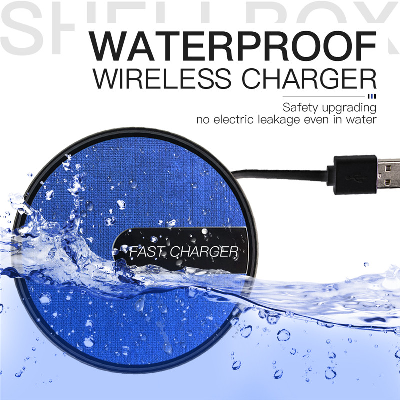 KPS-X30 Portable 10W qi rapide IP68 chargeur imperméable à l'eau de tissu étanche
