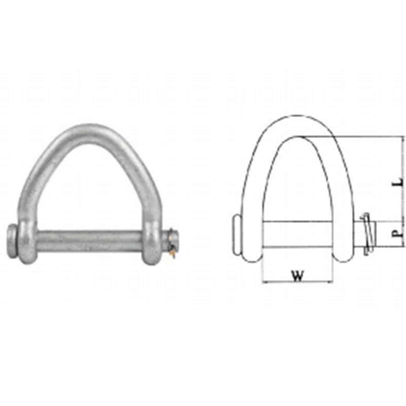 Web Sling Shackle Hot Dip Galvanisé