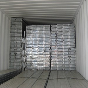 Planche en acier d'échafaudage galvanisée par largeur de 210 avec le trou de 6mm