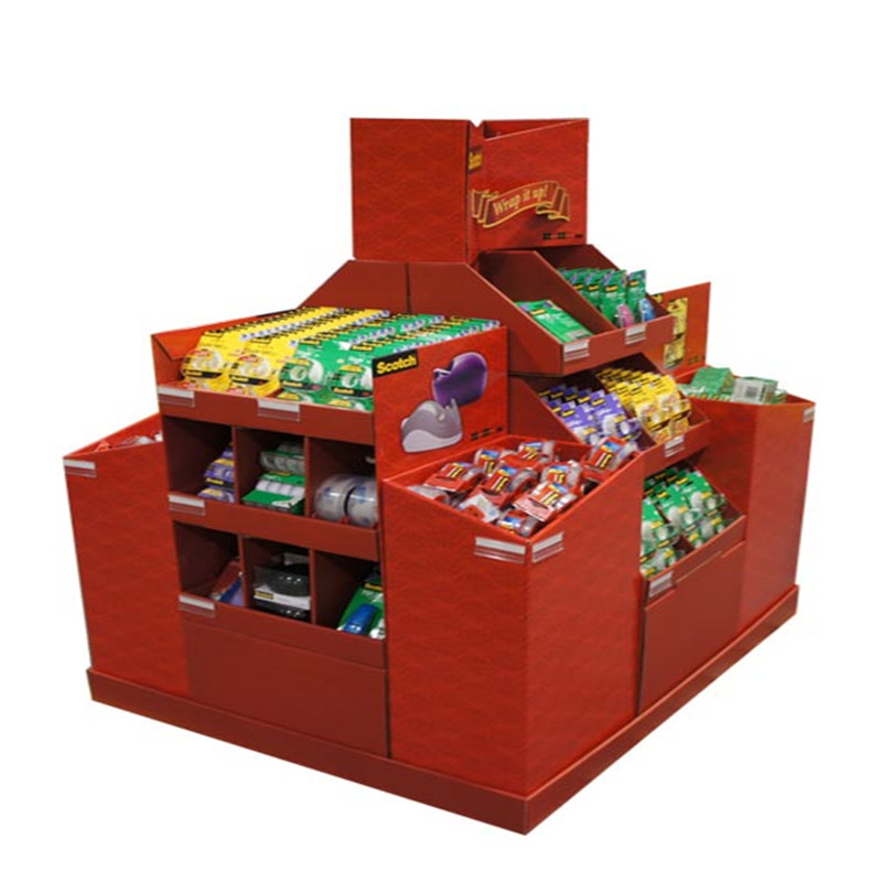 Support assemblé de carton de palette de supermarché de jouet fait sur commande de carton