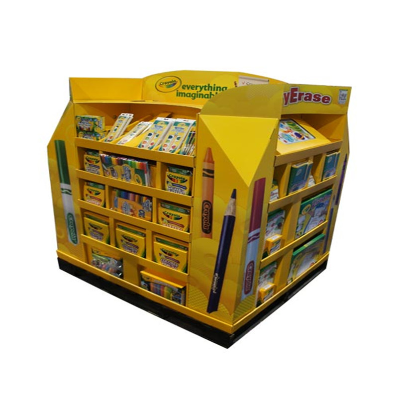 Support assemblé de carton de palette de supermarché de jouet fait sur commande de carton