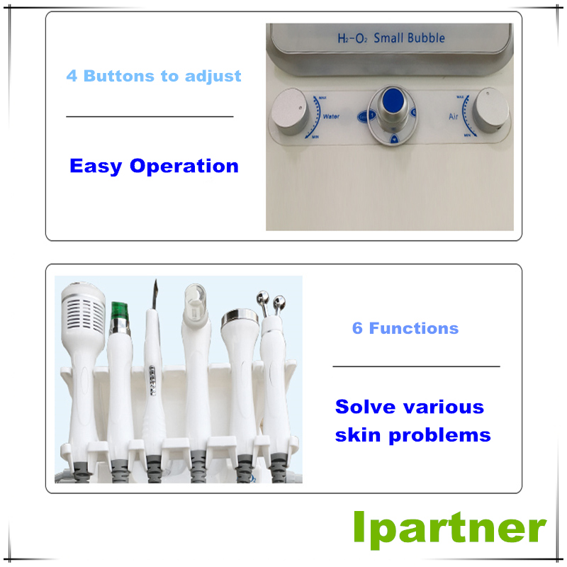 Ipartner Hydrogen Oxygen hydrofacial 6 en 1 nettoyant multifonctionnel pour la peau