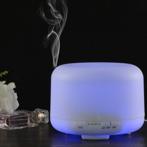 Diffuseur de lumière rond en polycarbonate humidificateur de fruits avec des produits de soin de la peau Machine à vapeur pour le visage