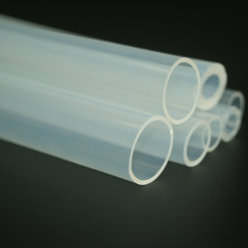 Tuyau en caoutchouc de silicone transparent clair de taille OEM avec différentes tailles