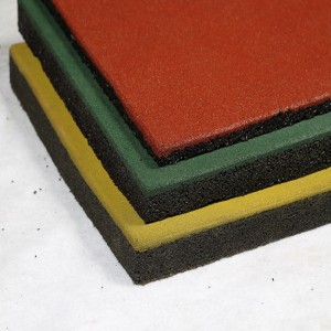 Pavé en caoutchouc extérieur de tuile de tapis en caoutchouc de plancher pour la cour d'école