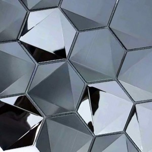 Métal noir tuiles la mosaïque de tuiles d'acier inoxydable 304/316 pour la décoration de mur