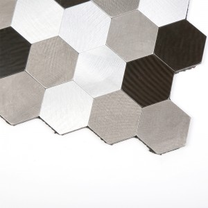 Dosseret en métal pour carreaux Peel and Stick pour cuisine, surface en aluminium argenté