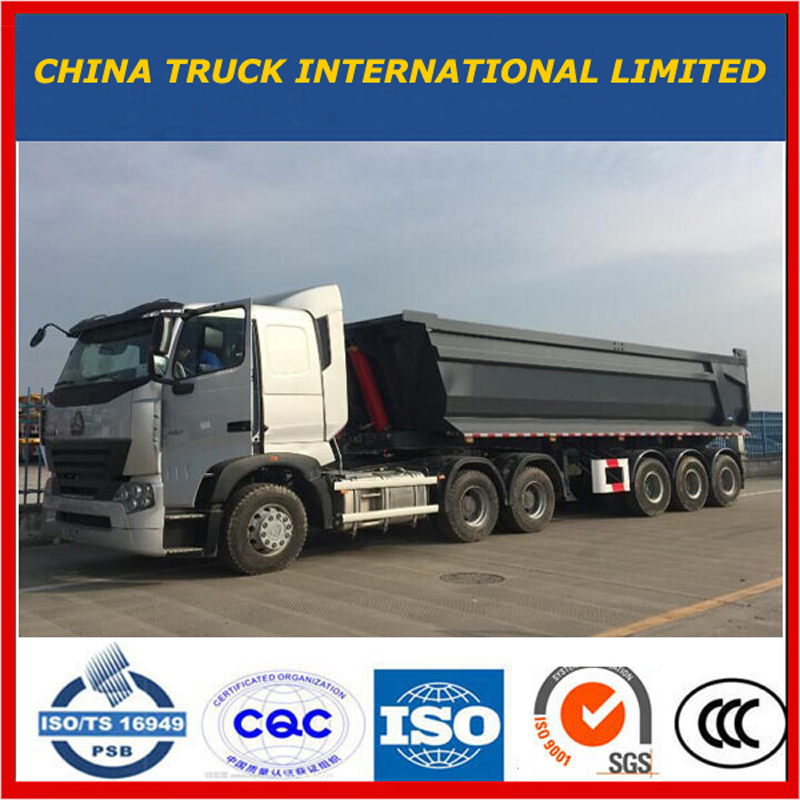 Cimc Tri Essieux 25m3--37m3 Décharge Latérale Semi Remorque / Camion Benne Semi Remorque