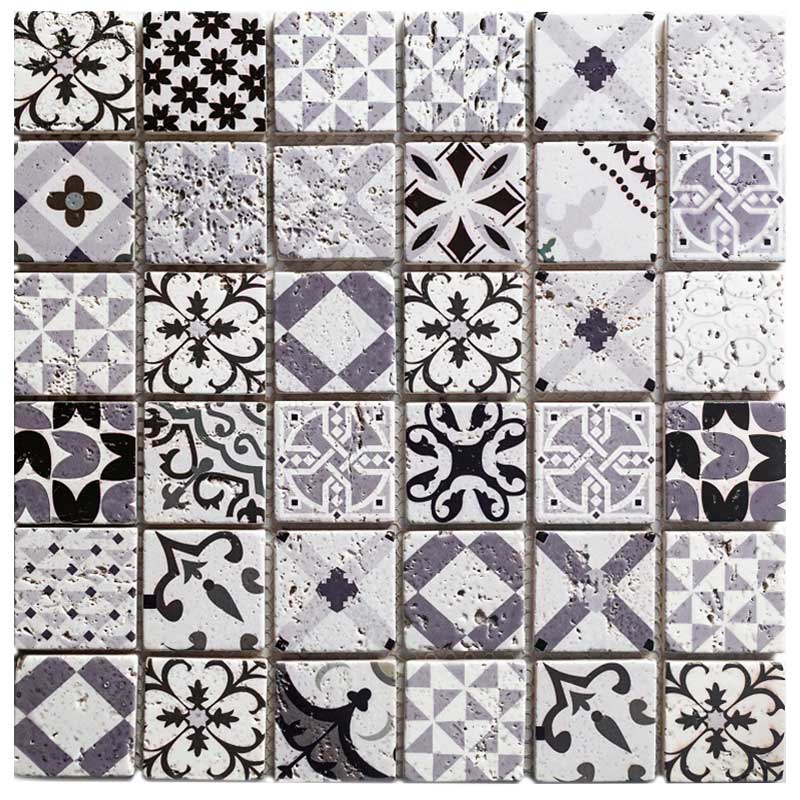 Mosaïque de marbre de style marocain à la mode pour dalles de dosseret