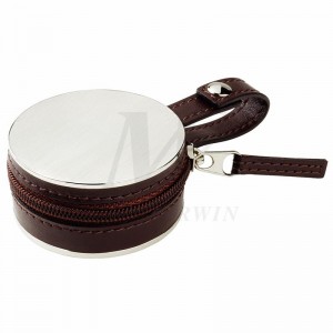 Réveil de voyage en PU / métal avec cadre photo_B86421