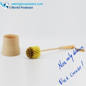 Akbrand Toilet Bol Brush Set Poignée de plage avec support givré