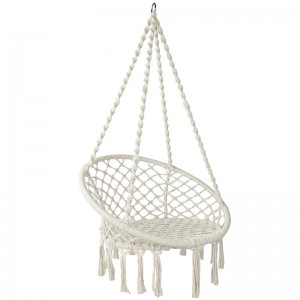 Macrame accrochant de chaise d'utilisation d'intérieur d'intérieur pour la chaise portative faite main d'hamac de coton de l'adulte ou des enfants 100%