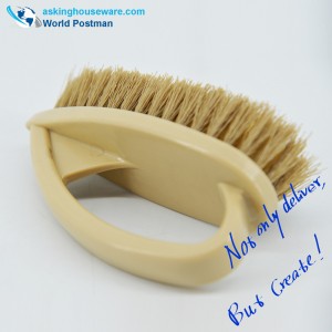 Akbrand Petite brosse à récurer avec poignée en plastique cintrée