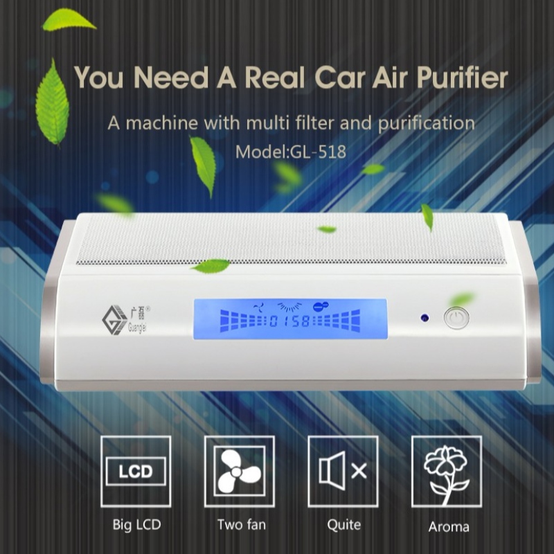 Purificateurs d'air portatifs pour voiture HEPA et ioniseur d'ozoniseur